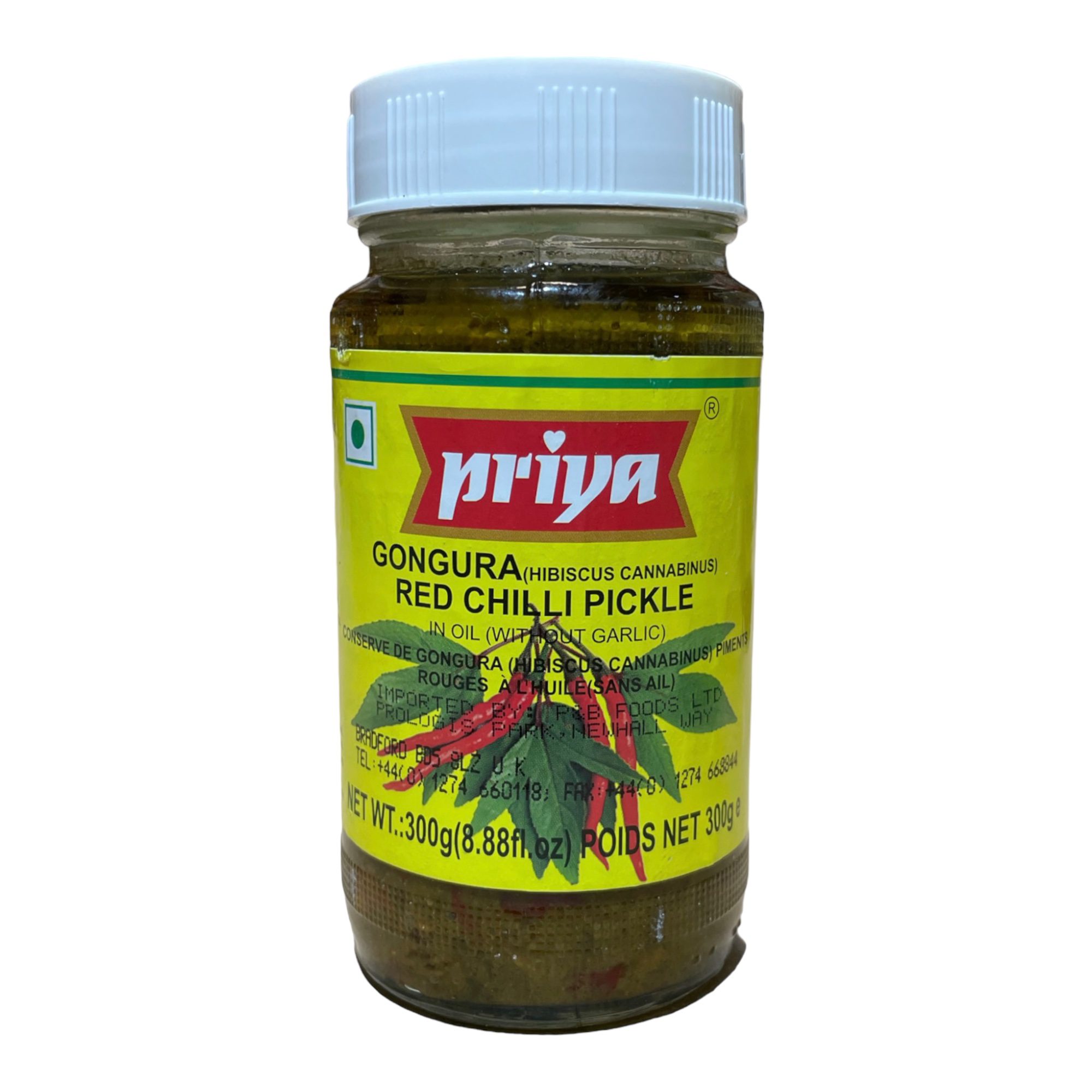 Gongura Red Chilli Pickle Priya 300g