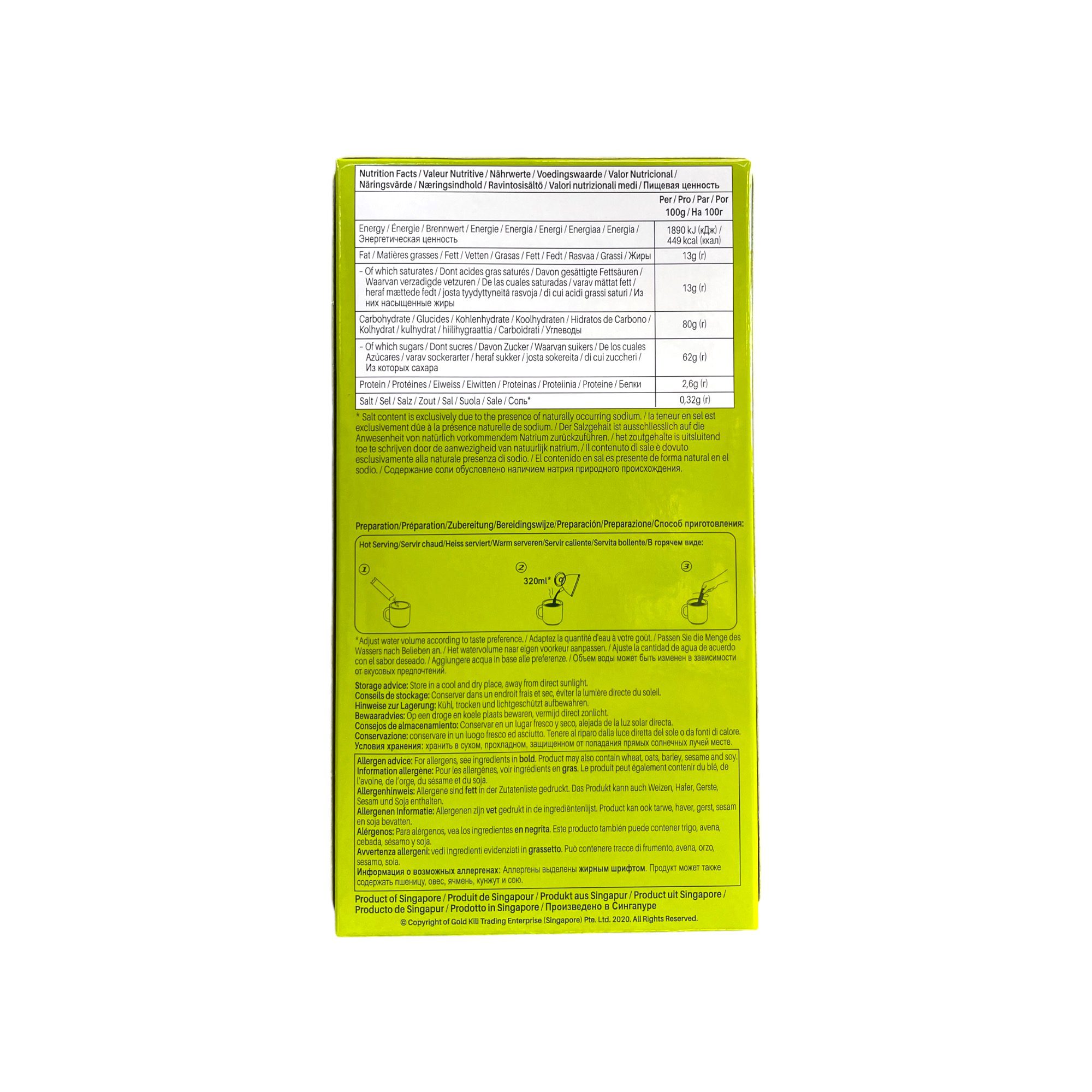 Gold kili Instant Matcha Latte with Ginger 10x25g - Image 2