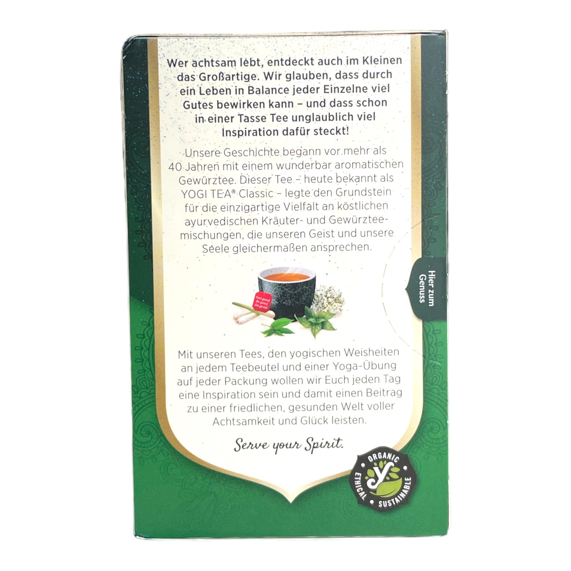 Grüne Harmonie Tee Bio YOGI TEA 30.6g (17 Tea Bags) - Image 3