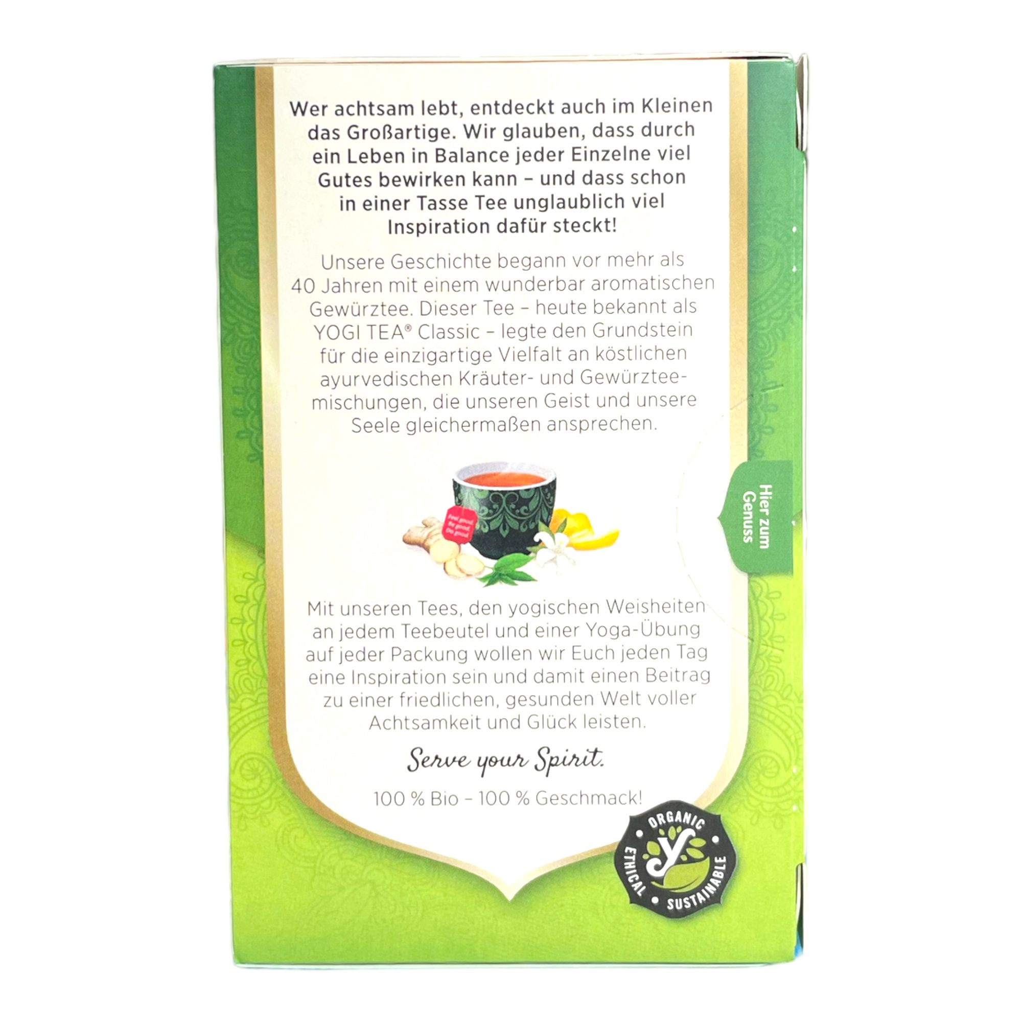 Grüner Morgen Tee Bio YOGI TEA 30.6g ( 17 Tea Bags) - Image 4
