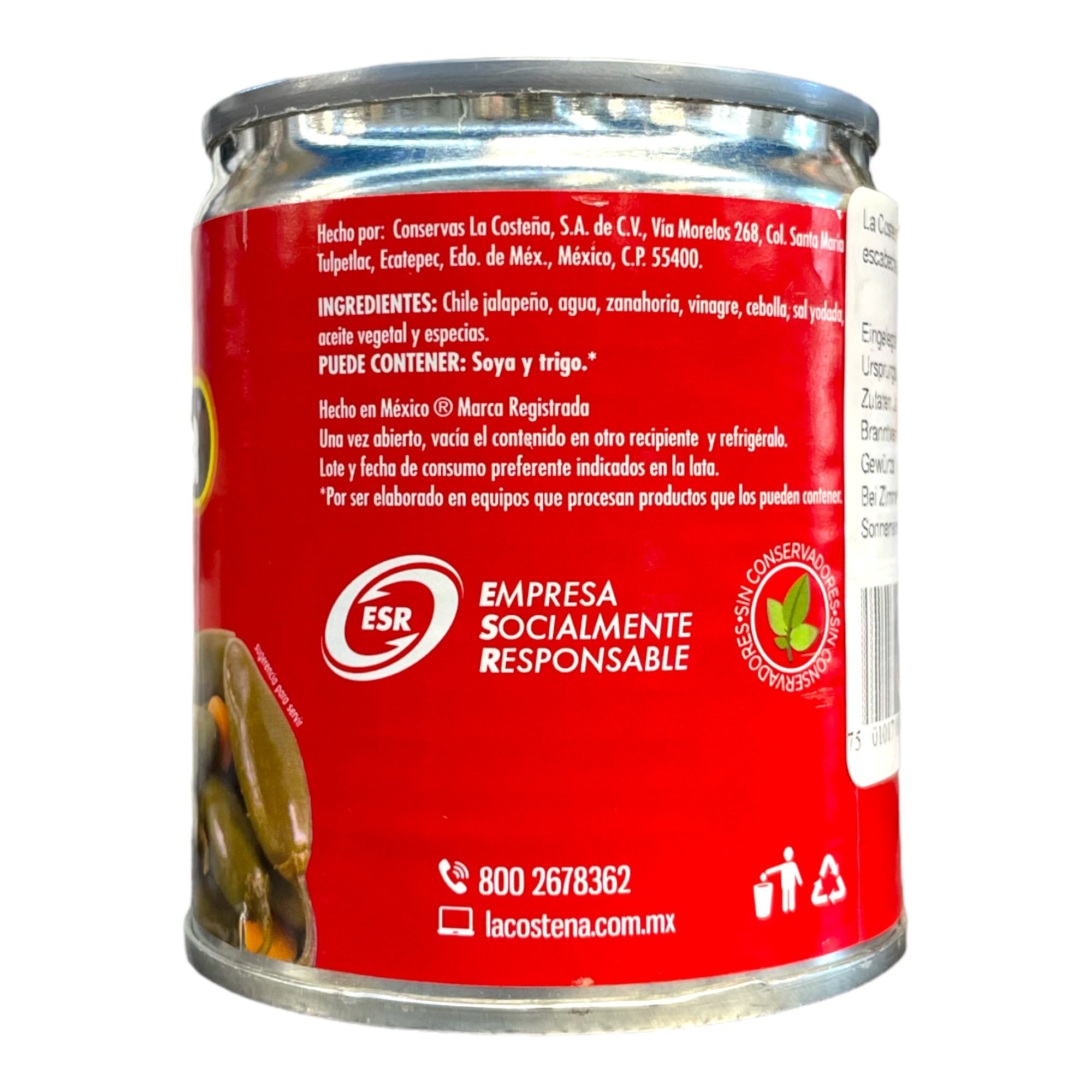 La Costena Chiles Jalapenos Enteros en Escabeche 220g - Image 3
