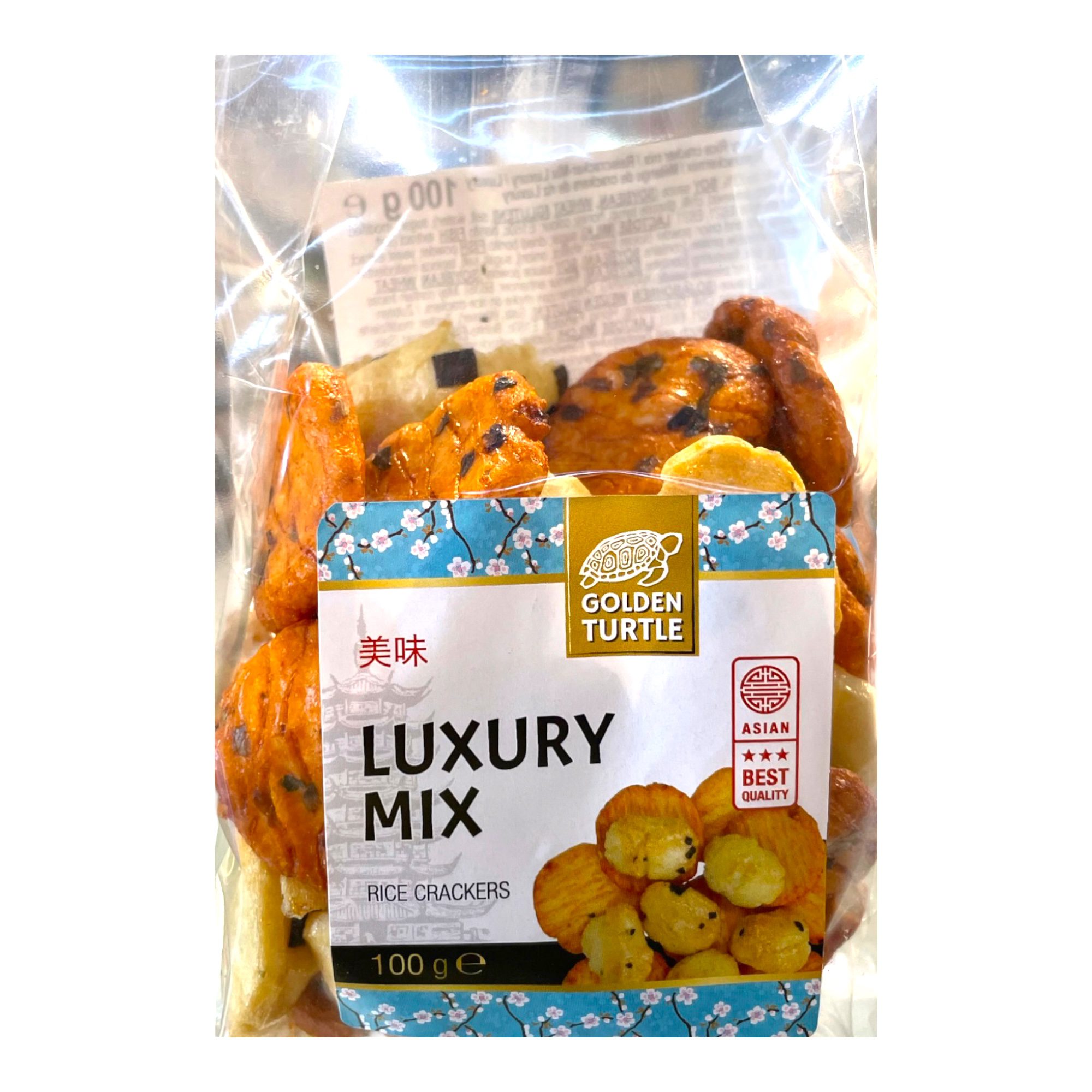 Luxury Mix Rice Crackers GOLDEN TURTLE 100g
