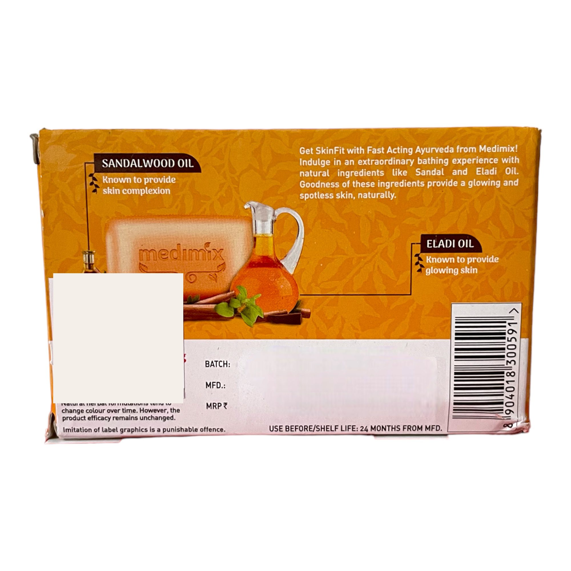 Medimix Ayurvedic Sandal Soap with Eladi oil 125g - Image 3