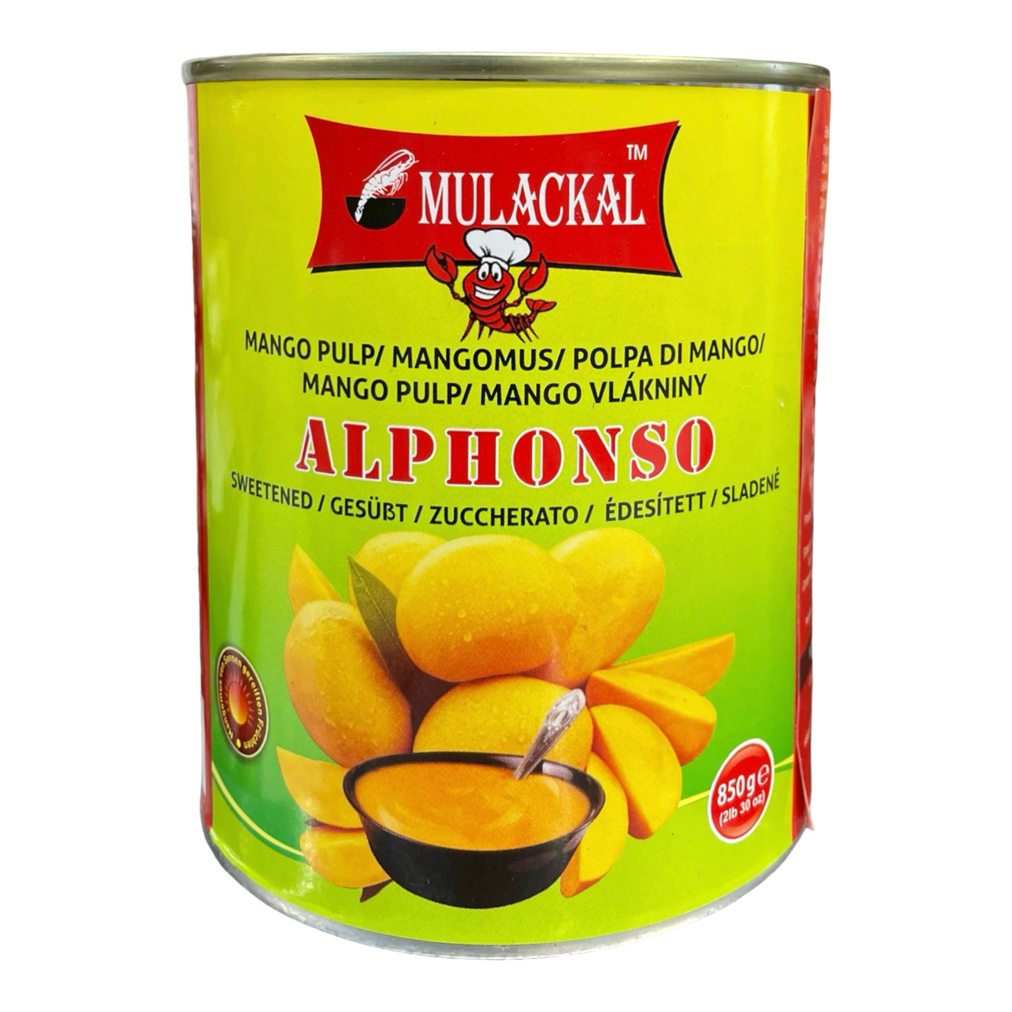MULACKAL Alphonso Mango Pulp, 850g