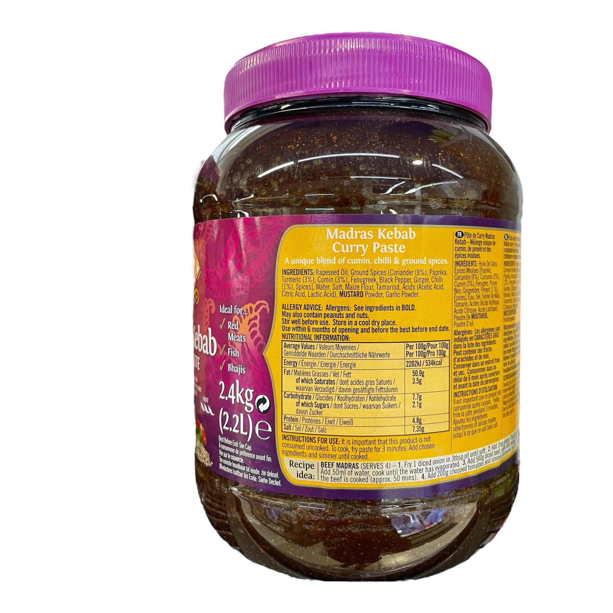 Curry Paste Madras Kebab - For Cooking 2,4kg - Image 2