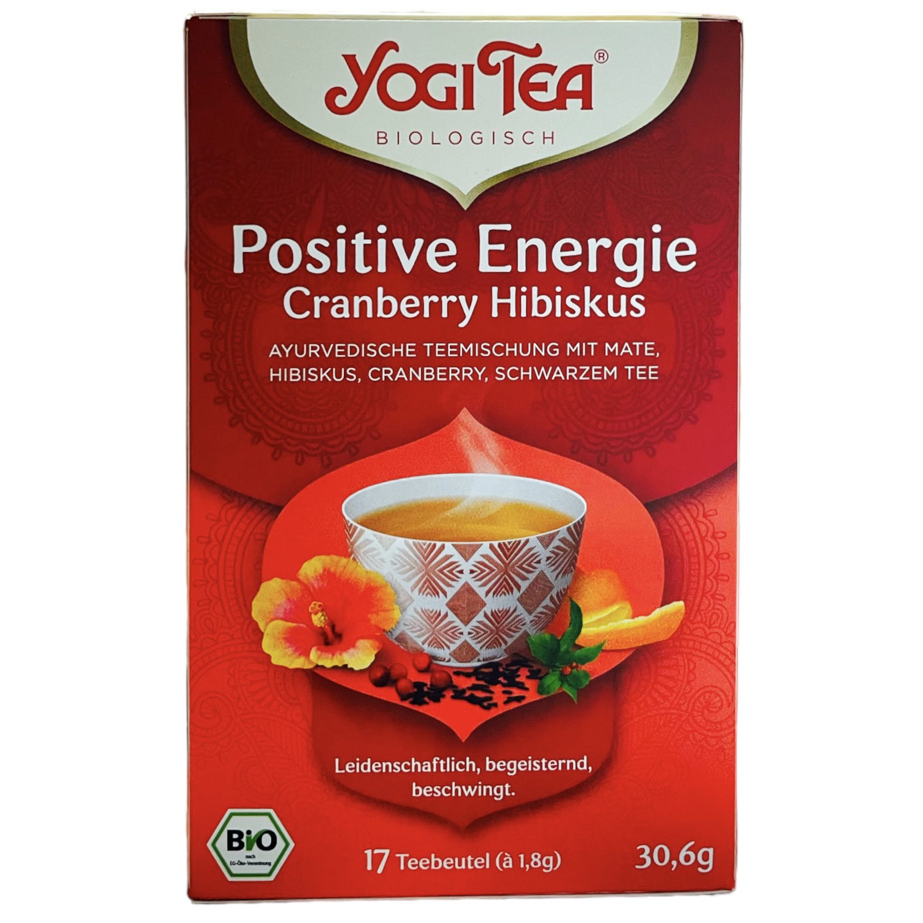 Positive Energie (Cranberry Hibiskus) Bio YOGI TEA 30.6g (17 Tea Bags)
