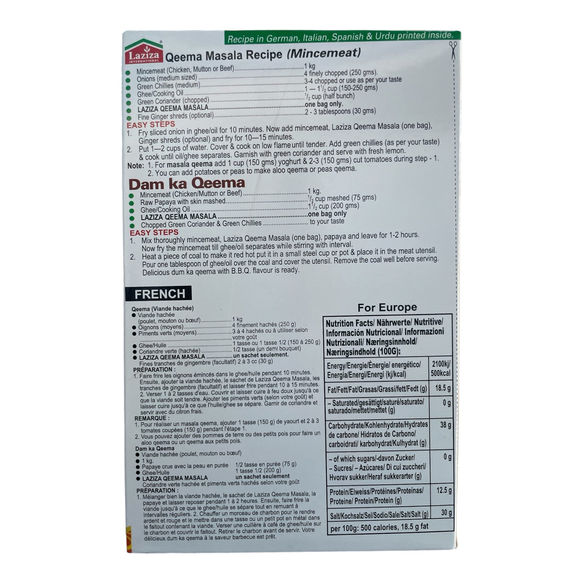 Qeema Masala LAZIZA 100g - Image 2