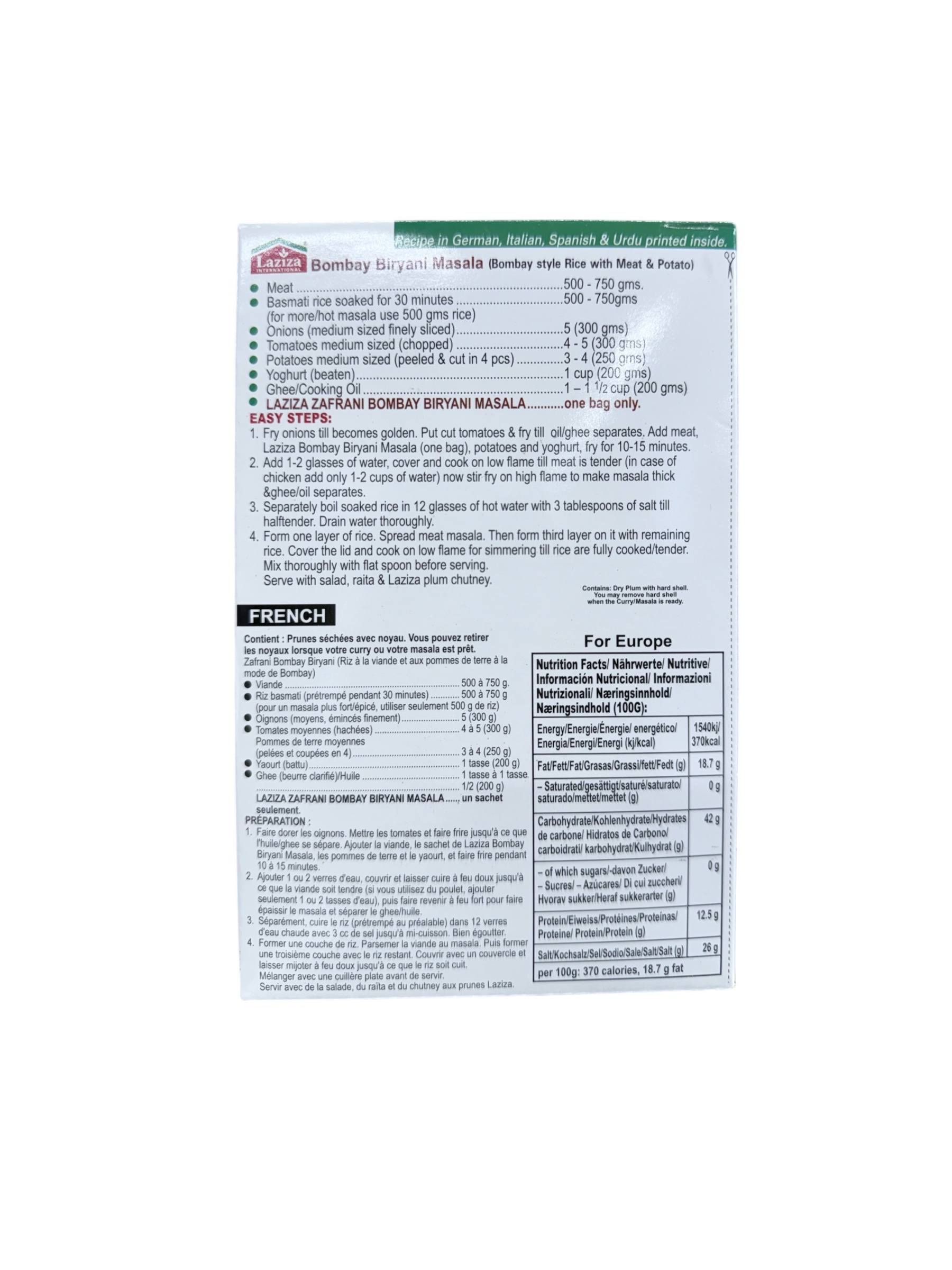 Bombay Biryani Masala LAZIZA 130g - Image 2