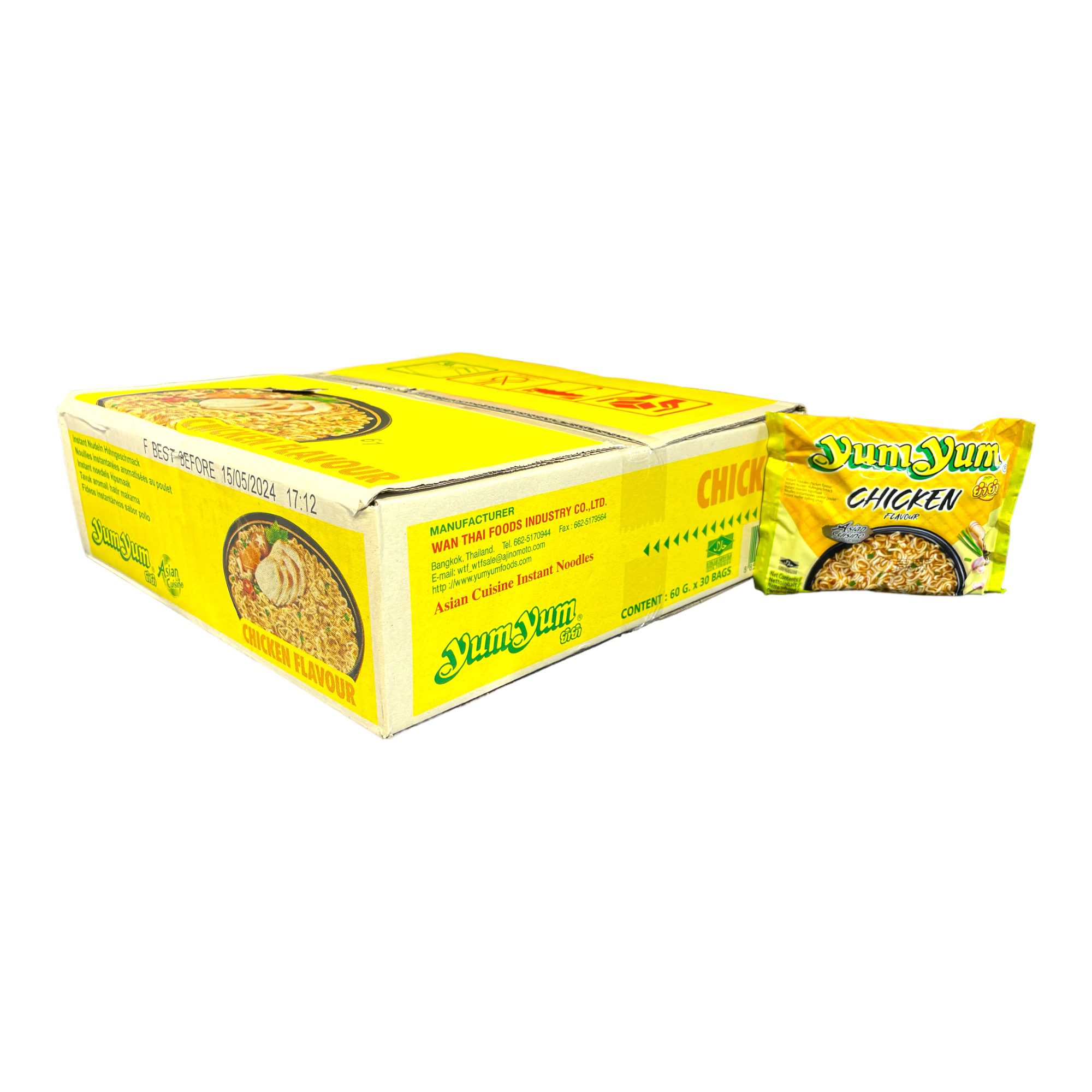 Instant Noodles Chicken Flavour YumYum 30X60g