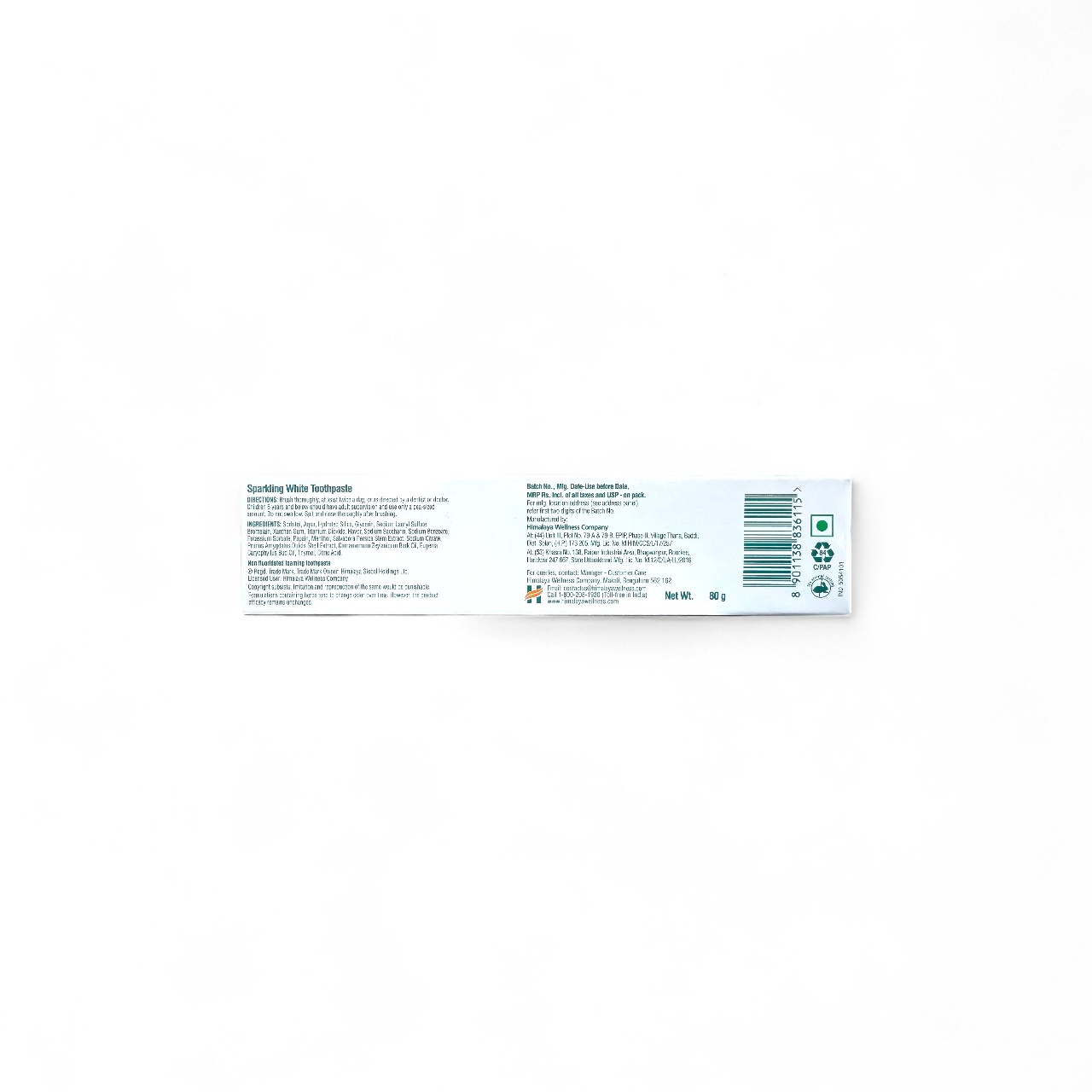 Himalaya Sparkling White Toothpaste 80g - Image 3