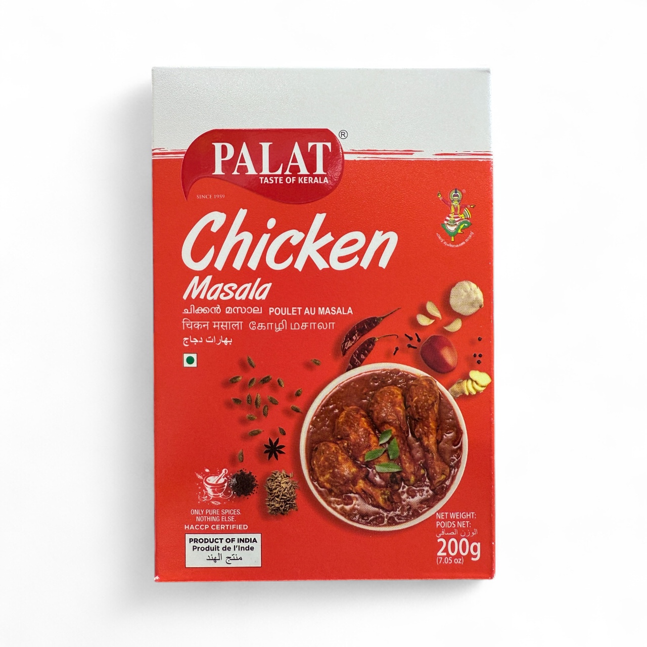 Palat Chicken Masala 200g spice blend – authentic Indian curry powder for flavorful chicken dishes.