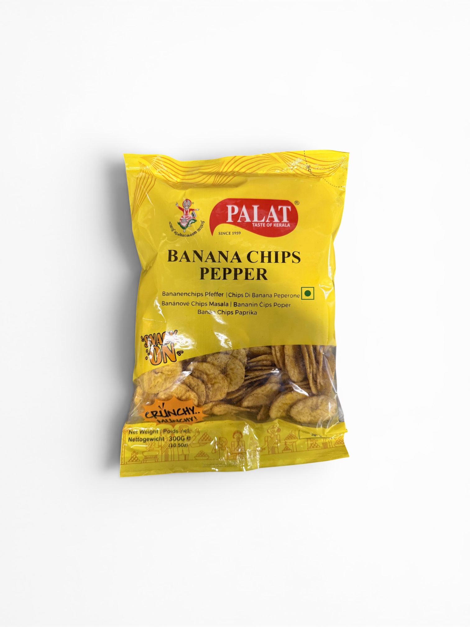 Palat Banana Chips Pepper 300g Authentic Kerala Pepper Banana Chips Crispy South Indian Snack