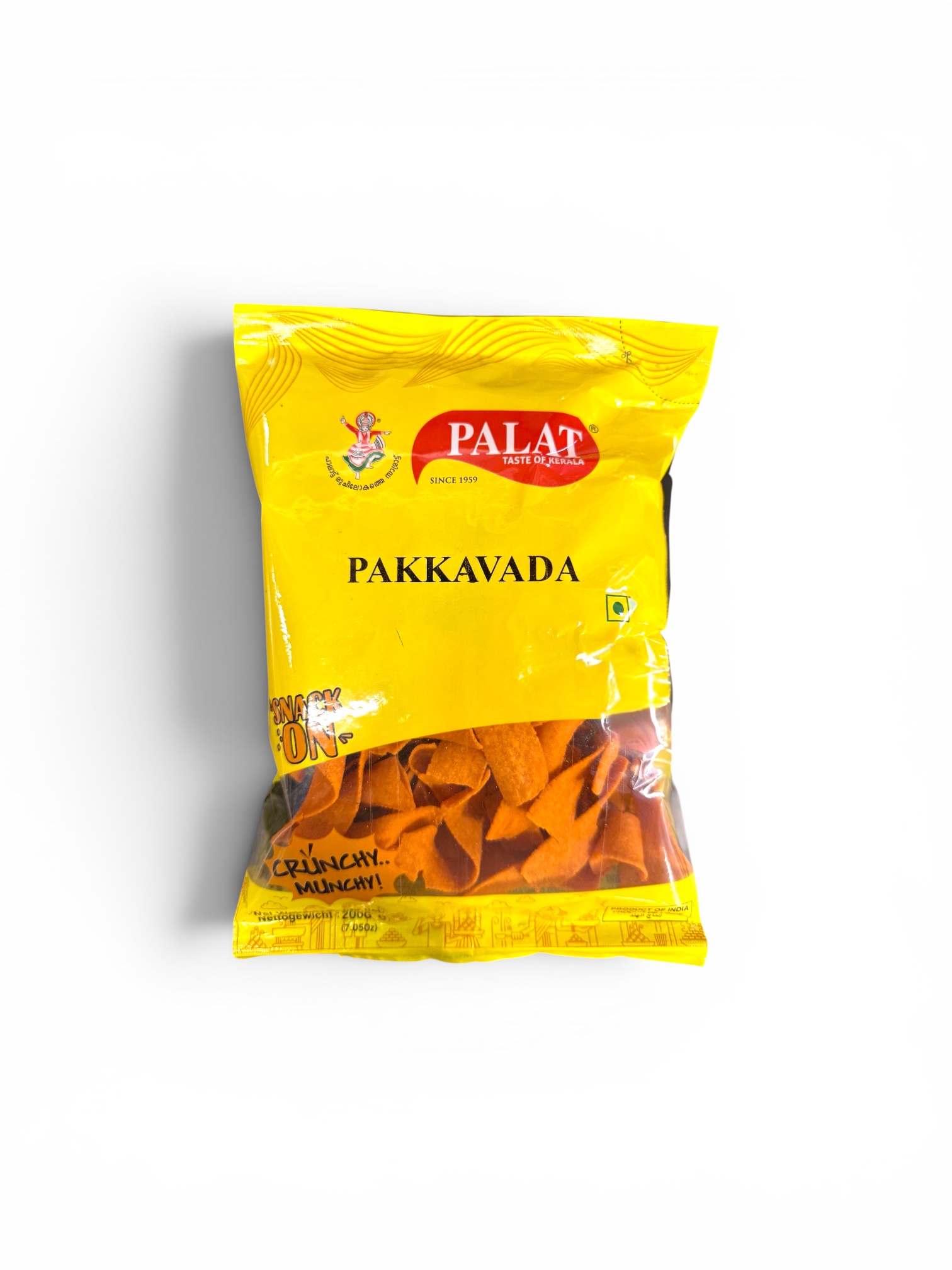 Palat Pakkavada 200g Traditional Kerala Crispy Snack Made with Gram Flour, Onions, Curry Leaves, and Authentic South Indian Spices.