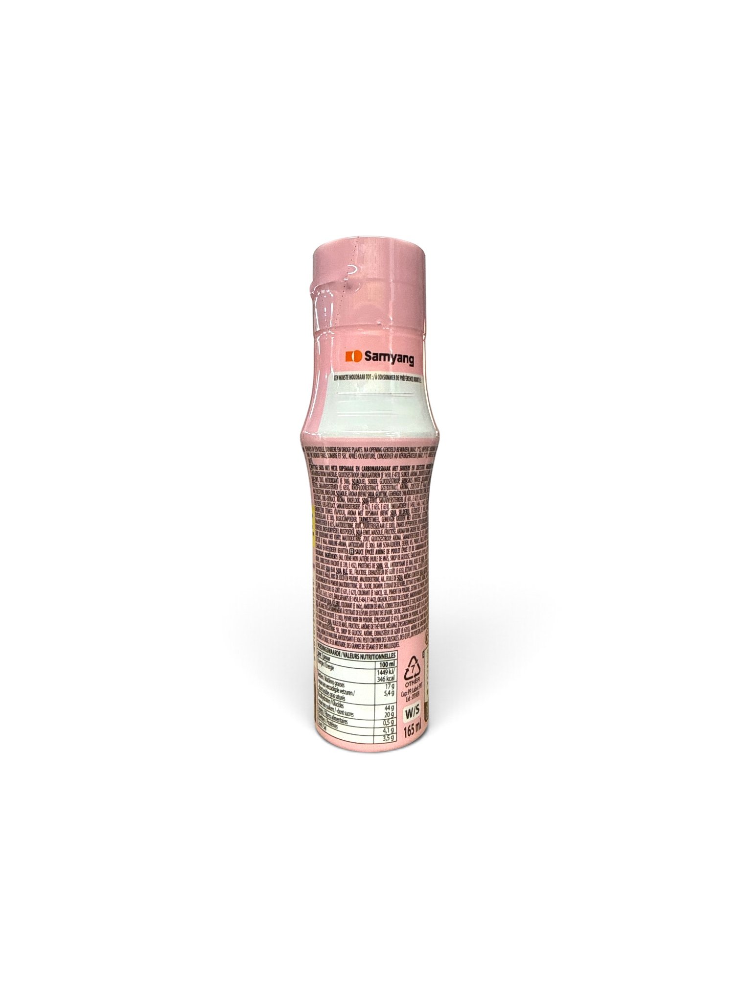 Samyang Buldak Carbonara Hot Sauce pink bottle 165ml on SpiceMart Austria