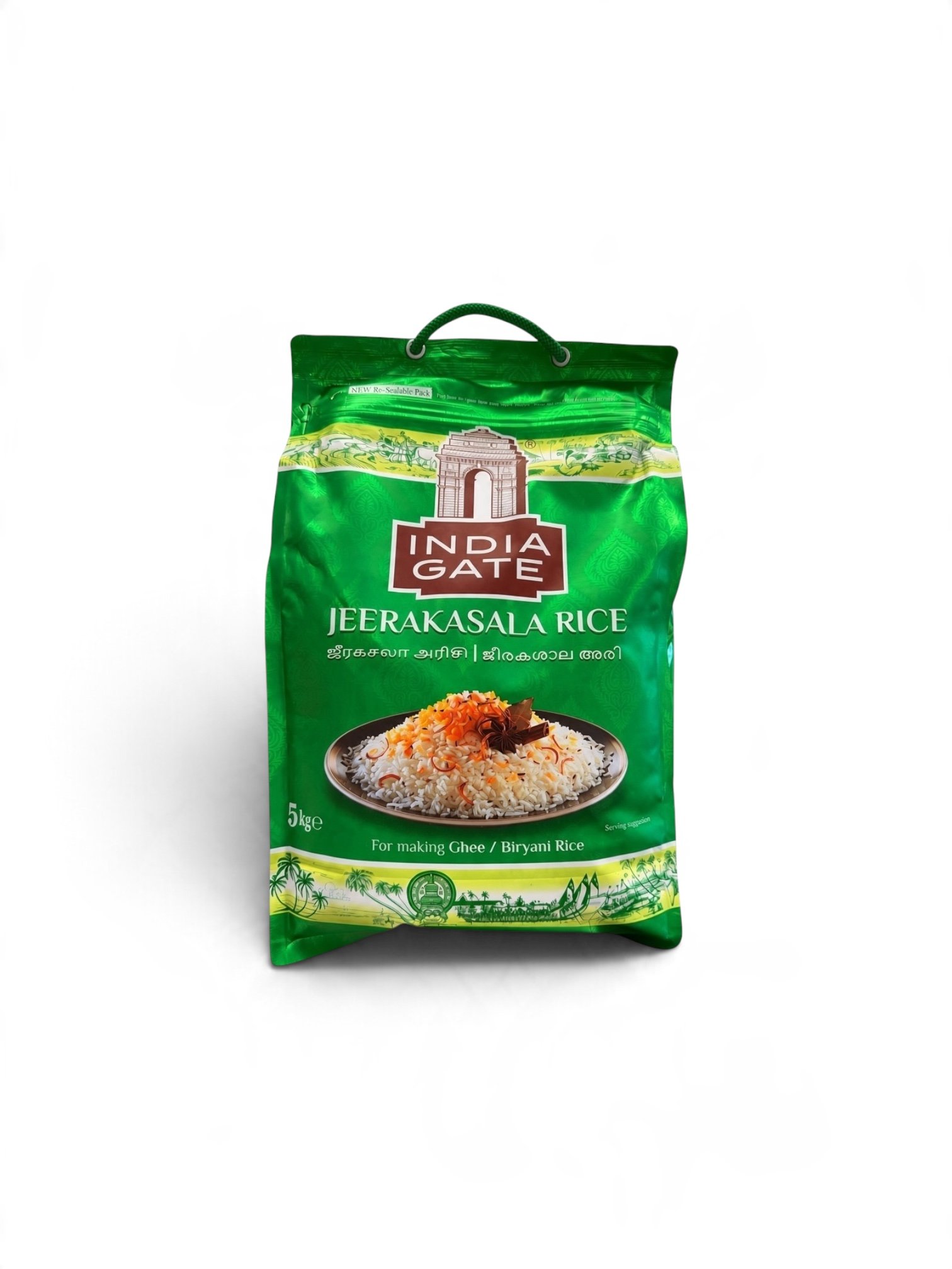 India Gate Jeerakasala Kaima Rice 5kg bag, premium aromatic short grain rice on SpiceMart.
